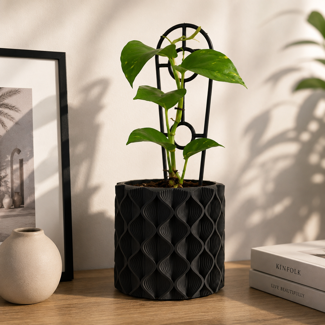Modern 3D Printed Geometric Plant Pot | Indoor Planter for Home & Office