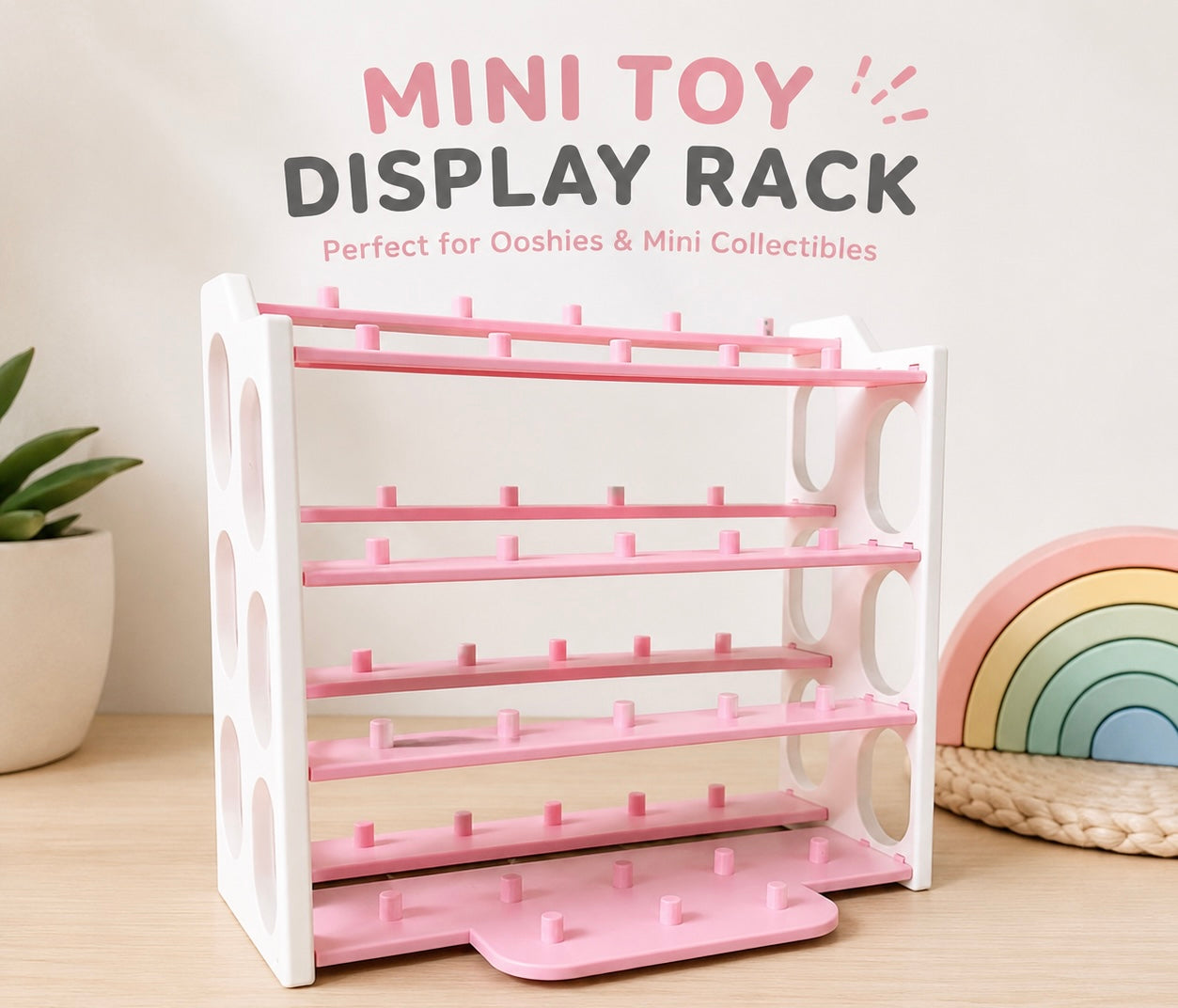 Ooshie Display Stand – 43 Figure Mini Toy Display Rack | 3D Printed Storage Organizer