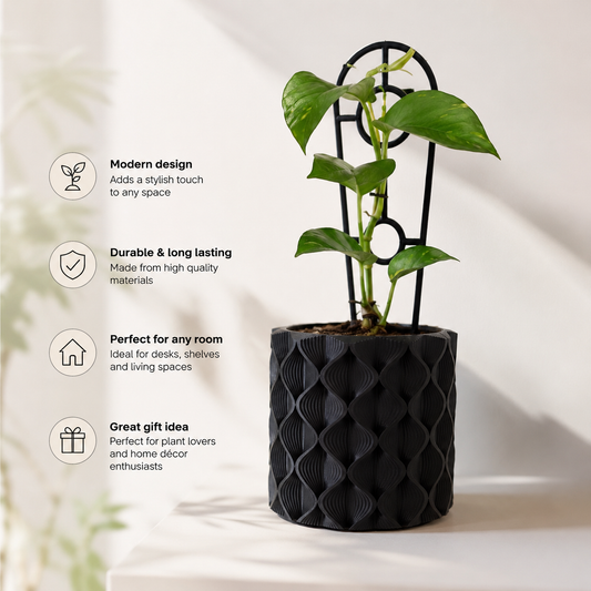 Modern 3D Printed Geometric Plant Pot | Indoor Planter for Home & Office
