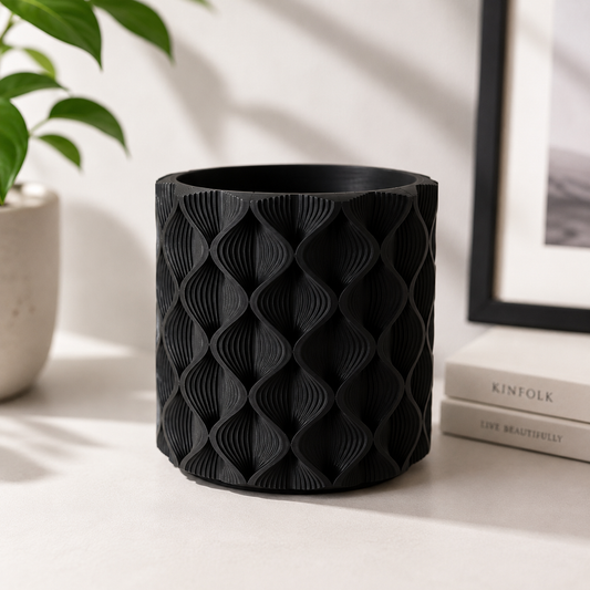 Modern 3D Printed Geometric Plant Pot | Indoor Planter for Home & Office