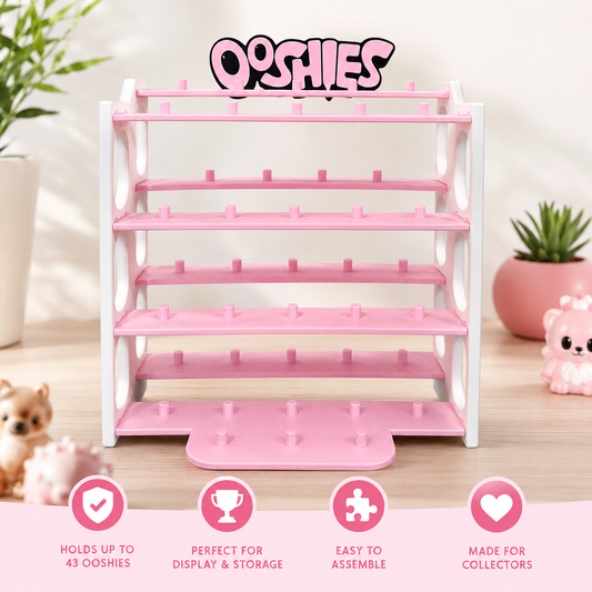 Ooshie Display Stand – 43 Figure Mini Toy Display Rack | 3D Printed Storage Organizer
