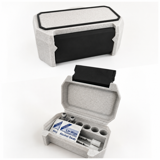Lockable Medication Storage Case with Vial & Syringe Organiser | 3D Printed